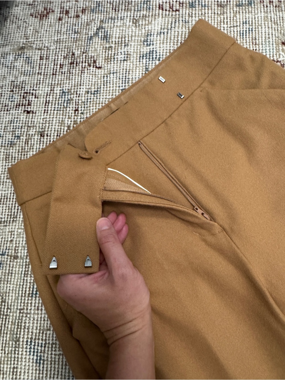 Express Women’s Flare Leg Pants in Camel - Picture 6 of 10